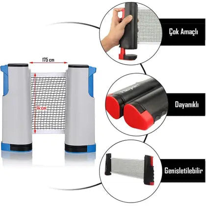 Smart Pong™ Ayarlanabilir Masa Tenisi Seti | Her Masayı Oyun Alanına Çevir
