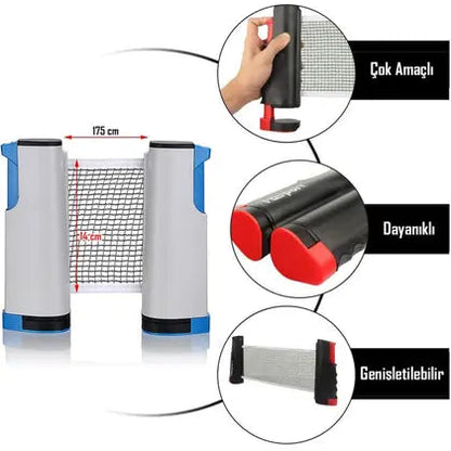 Smart Pong™ Ayarlanabilir Masa Tenisi Seti | Her Masayı Oyun Alanına Çevir