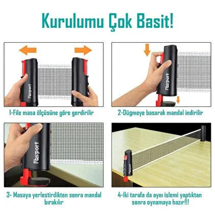 Smart Pong™ Ayarlanabilir Masa Tenisi Seti | Her Masayı Oyun Alanına Çevir